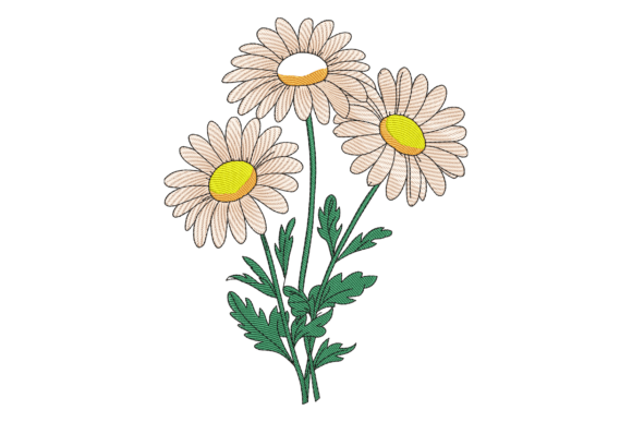 Blooming Daisies: A Fresh Look at a Floral Embroidery Staple