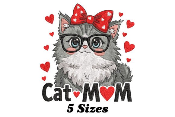Cat Mom Embroidery Design Review for Small Business Merchandise