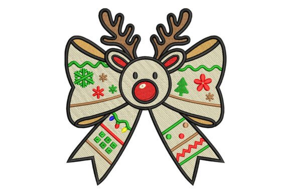 Christmas Reindeer Bow