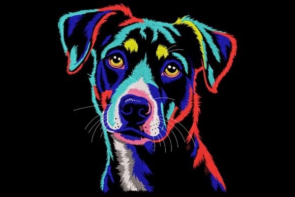 Colorful Dog Portrait: A Designer’s Review for Boutique Sweatshirts
