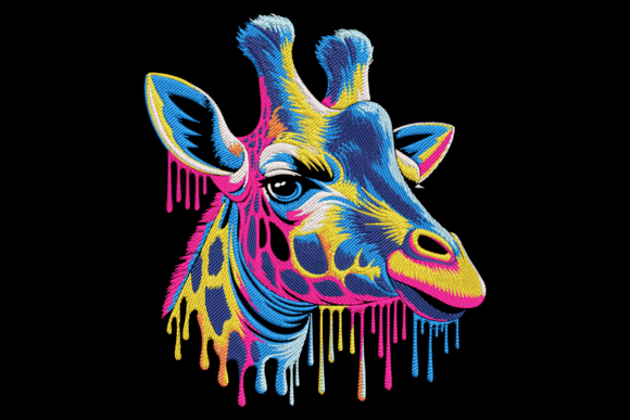 Colorful Giraffe Head: A Bold, Beautiful Design for Personalized Gifts