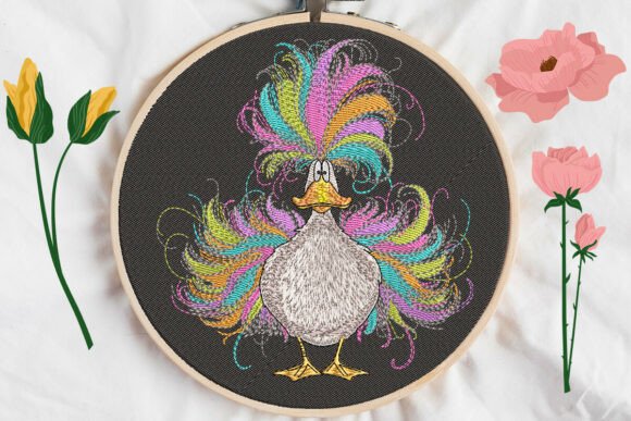 Crazy Duck: A Playful Touch for Etsy Embroidery Sellers
