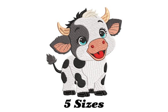Cute Cow: A Playful Touch for Practical Embroidery Projects