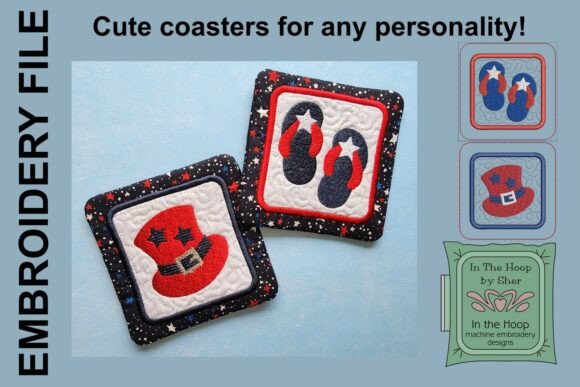 Flip Flops Hat Coasters: A Seasonal Embroidery Design Review