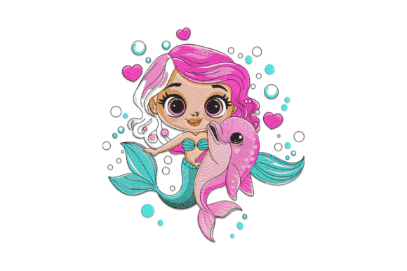 Little Mermaid and Dolphin Embroidery Design Review