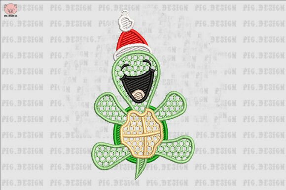 Ornament Christmas Turtle Earrings