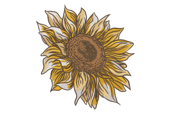 Vintage Sunflower: A Timeless Embroidery Design for Personalized Gifts